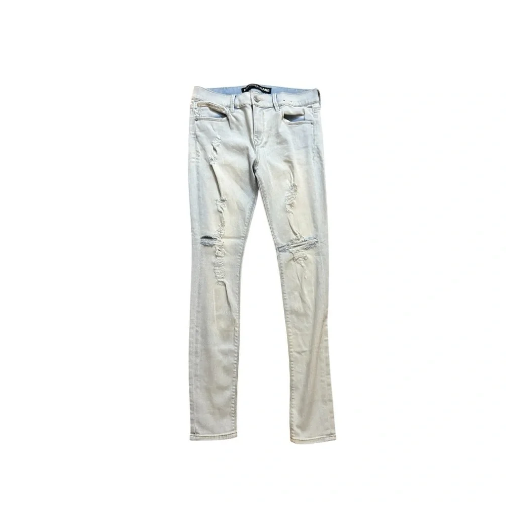 Express Light Wash Ripped Women's Jeggings - Picture 2 of 6